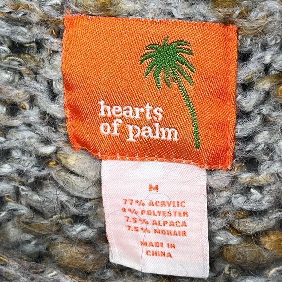 Hearts of Palm Cowl Neck Sweater Size Medium Alpaca Mohair Blend - Picture 10 of 10